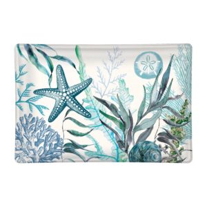 Seifenschale Glas - Ocean Tide - rechteckig 14,5 x 9,5 cm von MICHEL DESIGN WORKS