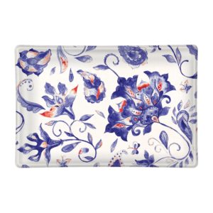 Seifenschale Glas - Paisley & Plaid- rechteckig 14,5 x 9,5 cm von MICHEL DESIGN WORKS