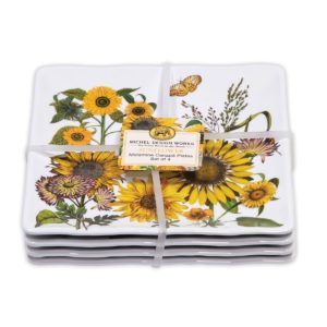 Snackplatten 15 x 15 cm 4er Set - Sunflower  - von MICHEL DESIGN WORKS