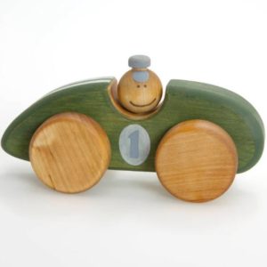 Rennwagen grün Schiebespielzeug Spielzeug, Holzspielzeug von FRIENDLY TOYS
