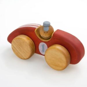 Rennwagen rot Schiebespielzeug Spielzeug, Holzspielzeug von FRIENDLY TOYS