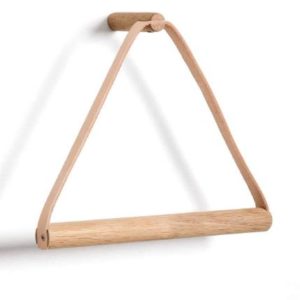 Handtuchhalter Holz Leder natural oak von By Wirth