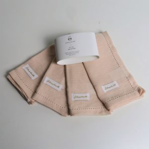 Leinen Servietten rosa im 4er Set von Eulenschnitt