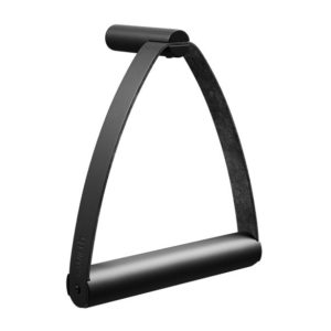 Toilettenpapierhalter Leder metal black von By Wirth