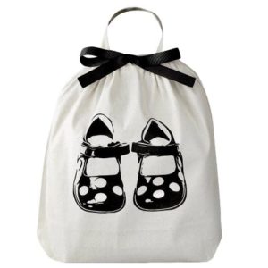 Schuhsack Wäschesack "Kinderschuhe Punkte" beige von BAG-ALL