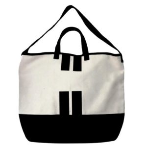NOLITA Tragetasche Shoppingtasche Umhängetasche schwarze Steifen von BAG-ALL