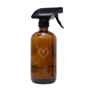 Sprühflasche Herz braun 500ml von Eulenschnitt