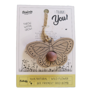 Geschenkanhänger und Grußkarte "Thanky You" mit 1 Saatbombe von BLOSSOMBS