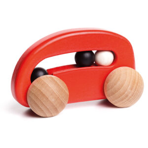 Bajo Holzspielzeug Auto rot mit Kugeln