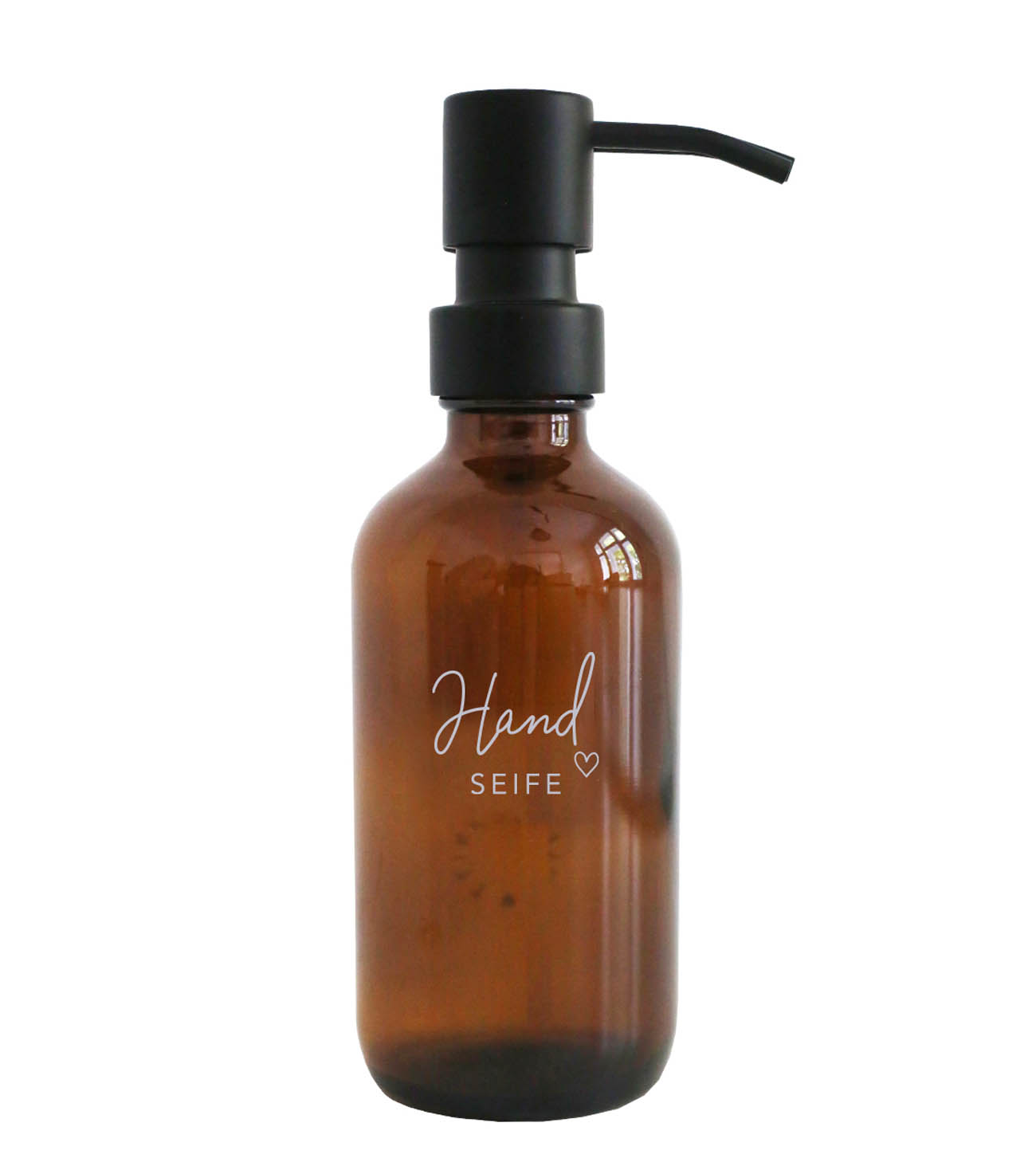 Seifenspender Handseife 250 ml Braunglasflasche mit 2 Verschlüssen
